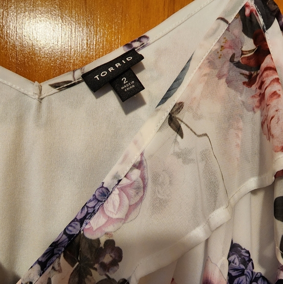 torrid Mini Chiffon Wrap Dress - Picture 2 of 4